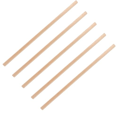 SUPVOX 5 Pezzi Listelli in Legno per Miniature Parete per Decorazioni Casette Rifiniture Lisce per Progetti Fai da Te Accessori Playhouse per Casa delle Bambole
