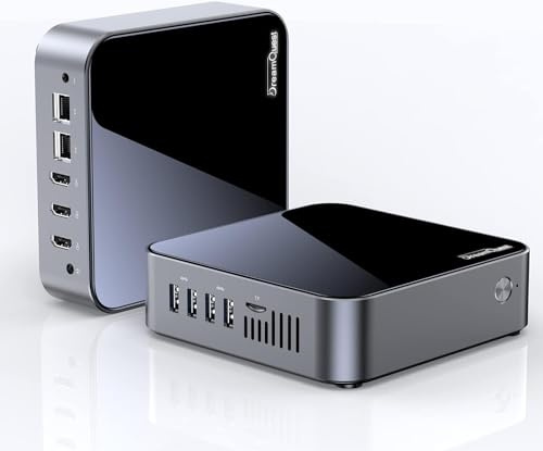 DreamQuest Mini PC Windows 11 Pro, Intel 12. Gen N95 (bis zu 3,4 GHz), 16GB DDR4 512GB M.2 SSD Mini Desktop Computer, 4K UHD, USB 3.2, Gigabit Ethernet, Dual-Band WiFi, Mikro PC für Büro & Heimkino