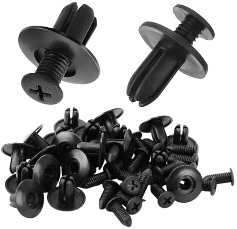 UYVPAER Rivetti In Plastica Per Auto, 50 Pezzi Rivetti A Pressione A Foro Dia 8 Mm Clips Pannelli Auto Per Paraurti Parafanghi