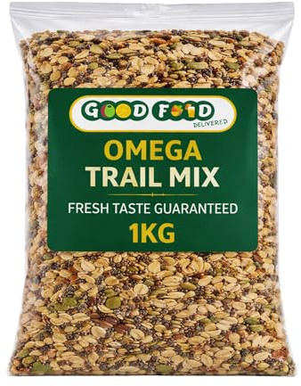 Mixed Seeds 1kg - Omega 3 Seed Mix - Chia Pumpkin Sunflower Flaxseed Linseed - Raw Natural Bulk Blend - Breakfast Porridge Granola Baking Bread