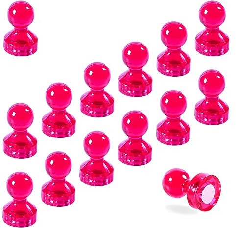 14 x Pink Starke Magnete Memo Neodym Kegel Büro Kühlschrank Weiße Tafel Kegel Pin Klein