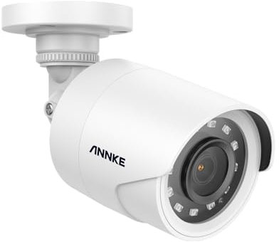 ANNKE 1080p HD-TVI Security Surveillance Camera for Home CCTV System, 2MP Bullet BNC Camera with Super Night Vision, IP67 Surveillance Weatherproof Add–on Wired Cam