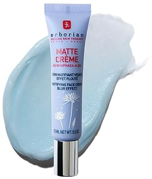 Erborian - Matte Crème - Base de Teint Matifiante Visage 5-en-1 - Soin Effet Flouté, Affine le Grain de Peau, Prépare au Maquillage - Soin Coréen - 15 ml