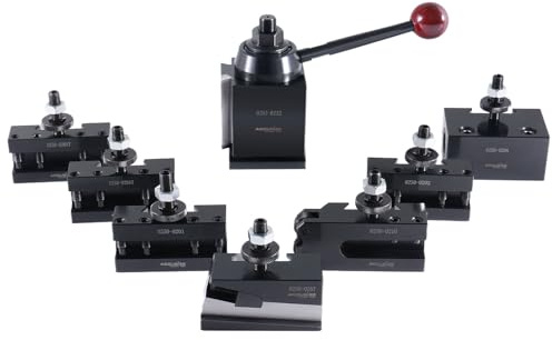 Accusize Industrial Tools Bxa 6 Pc Wedge Type Quick Change Tool Post Set Plus 2 Oversize Bxa Style 1 Turning and Facing Holders, 0251-0228