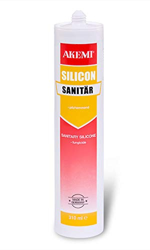 Akemi - Silicone sanitario, 310 ml, Grigio