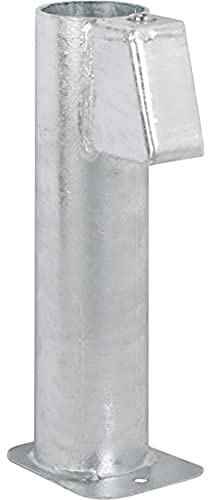 Alberts GAH 690793 Ground Sleeve for Sign Posts Available in Various Designs with Mounted Jaw Hot-Dip Galvanised for Pipe Diameter 60 mm Length 500 mm, Ø 60/500 mm