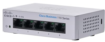 Cisco Business CBS110-5T-D Unmanaged Switch | 5 Port GE | Desktop | Ext PS | Limited Lifetime Protection (CBS110-5T-D)