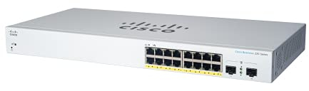 Cisco Business CBS220-16T-2G Smart Switch | 16 GE-Ports | 2x1G SFP | 3 Jahre eingeschränkte Hardwaregarantie (CBS220-16T-2G-EU)
