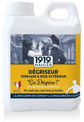 MAULER Dégriseur Terrasse & Bois Extérieur - Le Costaud 2,5L | Elimine les fibres mortes qui ont grisaillée - Action Rapide - Rinçage Facile - Manufacture Mauler depuis 1919