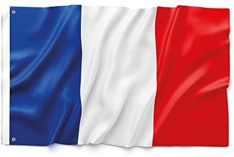 Flagge Frankreich 90 x 150 cm - sehr strapazierfähig, Doppelfunktion mit 2 Ösen und Mastschlaufe, Nationalflagge Frankreich (1)