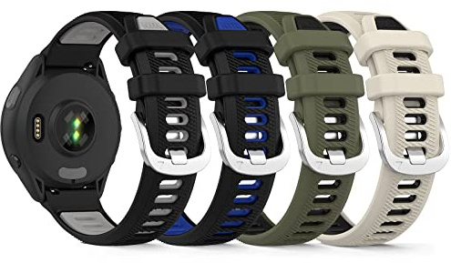 Kompatibel für Kospet Tank M2/M3/M3 Ultra/M4/M4C Armband, 22mm weiches Silikonarmband für Kospet Tank T2/T3/T3 Ultra/T3 Ultra 2/T4/T4C ersatzarmband (4er Pack A)