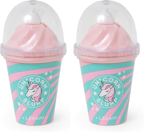 Legami - Korrekturband, hochdeckend, sofort wiederbeschreibbar, aus Kunststoff, Durchmesser 3 cm Höhe 6,5 cm, Unicorn Slurp, 1 Stück (2er Pack)