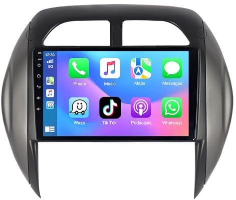 ACAVICA 4+64GB Android 15 Radio für Toyota RAV4 2001–2006 – 9 Zoll Touchscreen mit Wireless Carplay, Android Auto, GPS Navigation, Bluetooth, DSP Sound, WiFi, Dual USB, Lenkradsteuerung, Offline Navi