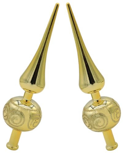 ifundom 2stücke Weihnachtsbaumspitze Baumspitze Für Schreibtisch Boden Weihnachtsfeier Dekoration Gold
