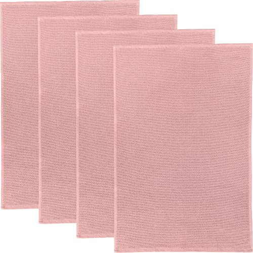 Erwin Müller Reinigungstuch, Putztuch, Multifunktionstuch 4er-Pack altrosé Größe 50x70 cm - saugstark, zum Putzen oder Staubwischen, robust und langlebig, mit Frottierseite