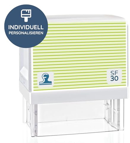 stempel-fabrik Tampon d'adresse personnalisé SF30 47 x 18 mm (5 lignes) comme tampon d'entreprise / tampon médical avec encreur (vert clair)