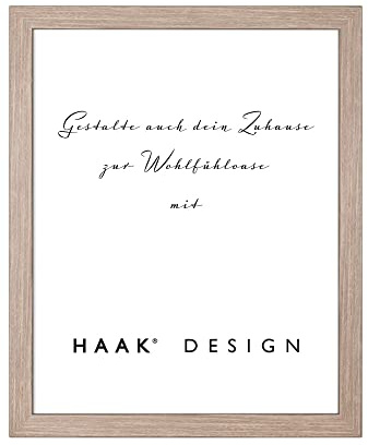 Haak Bilderrahmen modern stabil Tokio ANTIREFLEX/Entspiegelt Sonoma Eiche (Dekor) 20 X 30 cm Rahmen für Puzzle Bilder Poster XXL Größen