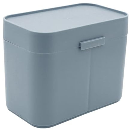 predolo Porta batuffoli di Cotone e Bastoncini di Cotone Contenitore per tamponi Cosmetici con Coperchio Contenitore per tamponi di Cotone Scatola per, Blu