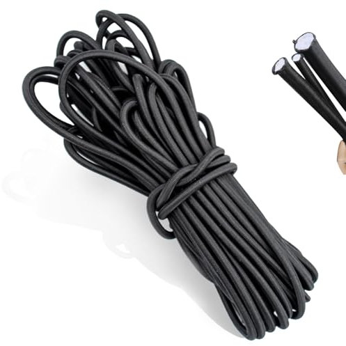 Cord Corda Elastica 4mm 10M Corda di Gomma Cavo Elastico Marino, Robusto 10 M Corde Elastiche, corda elastica per teloni, Bungee Resistenti Campeggio Bivvy Bivi Conservazione Fai da Te Multiuso