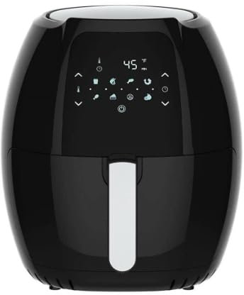 Friggitrice ad Aria Digitale, 8 Litri, Display LED, 1800W, Cestello Rimovibile, Nero
