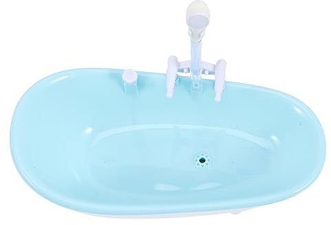 BESPORTBLE Electric Mini Doll Bathtub Toy for Kids 6-Inch Water Spraying Bath Toy Fun Bath Time Playset for Toddlers and Preschoolers
