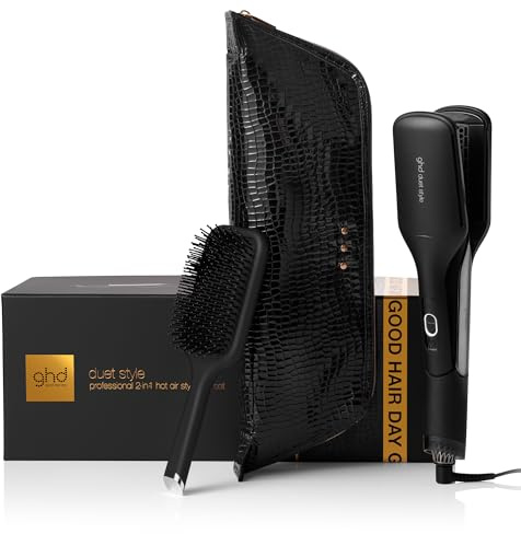 ghd Duet Style Festliches Geschenkset - 2-in-1 Heißluft-Styler mit Paddelbürste und hitzebeständiger Tasche, ohne Hitzeschäden