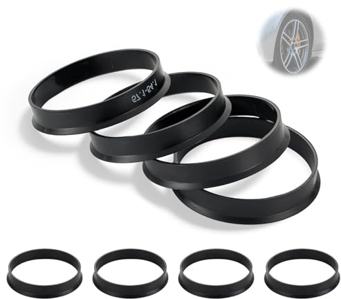 Ztolbriy Lot de 4, Anneau Centrage pour Audi, Bagues de Centrage 66 57,1, Centring Rings 66.6 to 57.1 mm Hub Caps pour VW pour Mercedes pour Benz