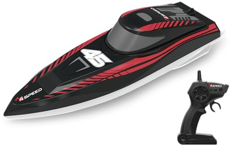 Silverlit - 4Speed - Nitro Wave 1:18 fjärrstyrd båt - RC för barn 2,4 GHz - ljuseffekter - Uppladdningsbart radiostyrt fordon - hastighet 6 km/h - båtleksak 26,5 cm