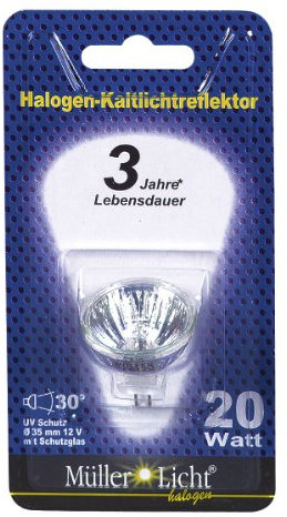 Müller-Licht Halogenreflektor Kaltlichtreflektor MR11 35W GU4 30° 1200cd ø3.000h Type:FTH/C 35mm VE:1
