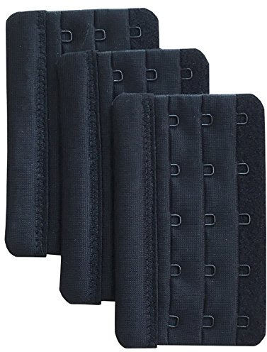 Chanie Women Pack of 3 Soft Comfortable 5 Hooks Bra Extender,5.9cm x 9.4cm