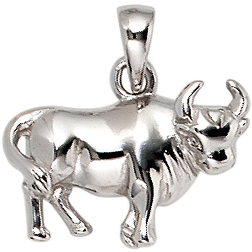 Jobo Sternzeichen-Anhänger Stier aus 925 Sterling Silber