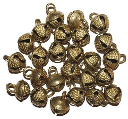 UAPAN Ghungroo Lot de 50 clochettes de cheville en laiton