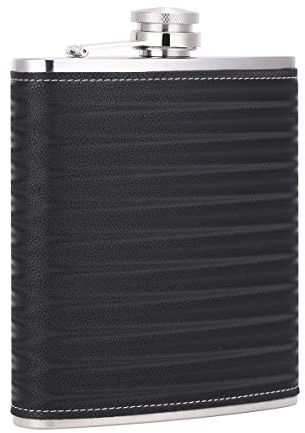 TANEAXON - Fiaschetta per Liquori da whisky, in Acciaio Inox, 18 oz/510 ml, Colore: nero