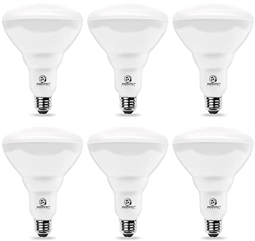 Energetic BR40 LED Light Bulbs, Indoor Flood Light, Dimmable, 2700K Soft White, 110W Equivalent, 1600LM, E26 Base, Recessed Can Lights, High Lumen, Flicker Free, UL Listed, 6 Pack