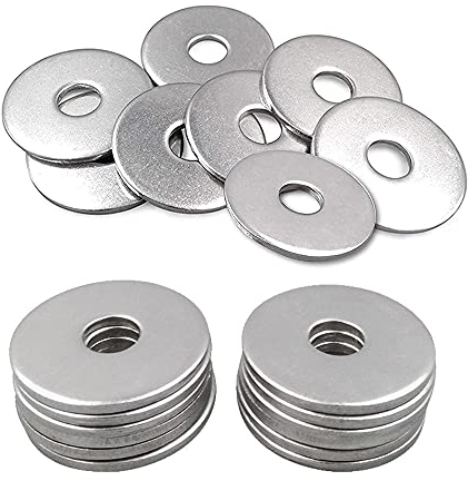 25 Stück Große Unterlegscheiben M6 DIN 9021,A2 V2A Rostfrei U-Scheiben Kotflügelscheiben,Edelstahl Beilagscheiben Flat Penny Washer