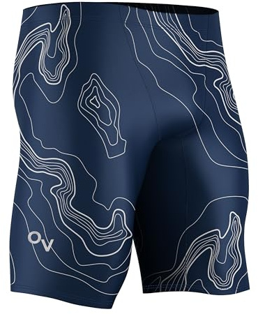 Designer Series Swim Jammers per gli uomini | Costumi da bagno sportivi da uomo Jammers | Costume da bagno jammer da uomo | Costume da bagno da uomo 28-38, Watermans - Blu, 38