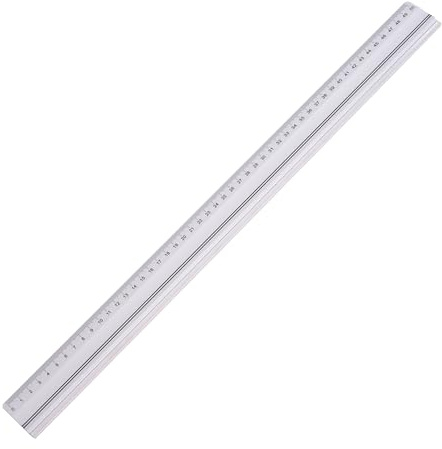 SPRINTIS Schneidelineal 50 cm, robustes Metall-Lineal mit Stahlkante und Anti-Rutsch-Gummieinlage, präzises Schneidewerkzeug für exakte Arbeiten
