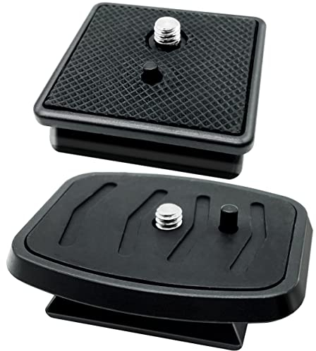 CKANDAY Lot de 2 plaques de dégagement rapide 41 mm et 43 mm, noir, adaptateur photo, compatible Ambico, Sunpak, Kalimar, Zomei