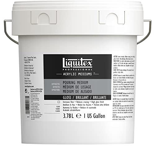 Liquitex 8870514 Vattning och hällande medium, vattentät, icke-gulnande, flexibel, ökar färgflödet - hällmedium för akrylfärger 3,78 liter hink