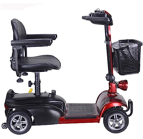 4-Rad-MobilitäTsroller, Elektrischer Mobiler Rollstuhl FüR Senioren Und Erwachsene, Kompakter Reiseroller, Mit LED Licht, 20A Li-Batterie Und Korb