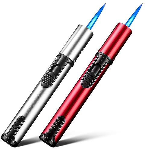 Jetflamme - Accendino antivento ricaricabile, 2 pezzi, 15,2 cm, per cucina, campeggio, candele, barbecue, camini