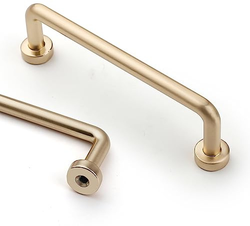 9BUILD 10 Pack 96mm Gold Cabinet Pulls - Zinc Alloy Cabinet Handles for Kitchen, Wardrobe