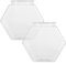 Tarros hexagonales de plástico con tapas, 2 tarros de plástico de 3800 ml para galletas de, tarros de almacenamiento de dulces de boca ancha, hermético, contenedor de alimentos secos