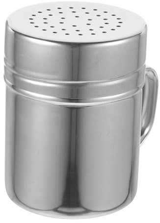 MUCKLILY Recipiente Para Condimentos De Acero Inoxidable Bote Para Condimentos Con Asa Reutilizable Para Espolvorear Azúcar Cocina Agitador De Cacao Polvo Para Uso Diario