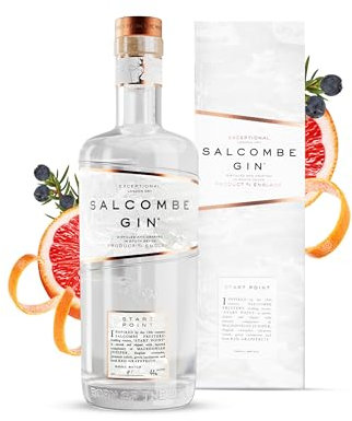 Salcombe Gin ‘Start Point’ 70cl + Premium GIFT BOX | 44% ABV | British Coastal Classic London Dry Gin | Red Grapefruit, Macedonian Juniper | Vegan | Distilled in Salcombe