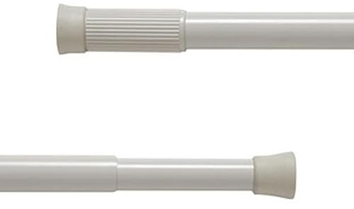 Barra cortina extensible blanca de 71-115 cm, ideal para colgar cortinas y decorar espacios interiores.