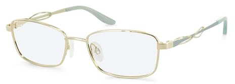 Puccini Brille mit Sehstärke für Damen optional mit Sonnenbrillentönung oder Blaulichtfilter, Rechteckig, gefertigt aus Metall (inklusive Brillenetui)