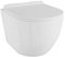 Eridanus Compact Wall Hung Toilet Bathrooms, Ceramic Rimless Design with Integrated WC Pan and Quick Release Soft Close Seat, Glossy White - 490 x 360 x 360mm