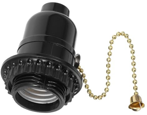 Hemobllo Support De Lampe De Plafond E27 Avec Chaîne De Traction Douille À Interrupteur Tirette Remplacement Pour Plafonnier Installation Facile 7.20 X 5.00 X 5.00 Cm 1 Pièce