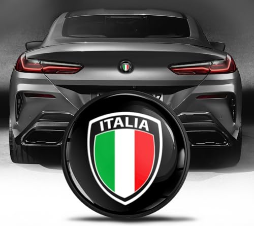 Biomar Labs Motorhaube Kofferraum Plakette Abzeichen 74 mm Kompatibel mit BMW Emblem 51148219237 EZ Italien Flagge EZ 1